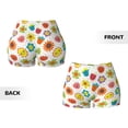thumbnail image 5 of Vsdgher Cartoon Flowers print Workout Shorts for Women Seamless Soft Smooth Gym Yoga Scrunch Active Exercise Fitness Shorts, 5 of 8