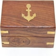 thumbnail image 4 of NauticalMart  6" Brass Handheld Mini Telescope W/Wooden Box Nautical Collectibles Telescope, 4 of 4