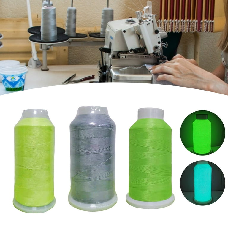 New brothread 8 Colors Luminary Glow in The Dark Embroidery Machine Thread  Kit 30WT 500M(550Y)