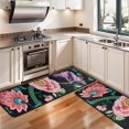 thumbnail image 3 of Kitchen Rugs Sets Of 2,Pioneer Flower Floral Print Pattern Anti Fatigue Kitchen Mat Rugs Non Slip Washable,Decorative Kitchen Floor Mats for Kitchen,Sink,Laundry,17"x47"+17"x47", 3 of 5