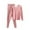 Pink, variant on Censtreet Women's Solid Color Thick Warm Pajama Sets,Long Sleeves Top and Pants 2 Piece Sleepwear,Snug-Fit Sleepwear Sets