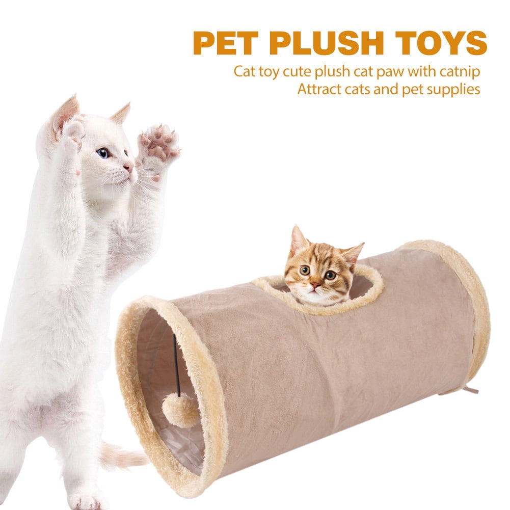 New Cat Toy Collapsible Tunnel Crinkle Play Pet Kitten Exercise Fun Cats Toys 
