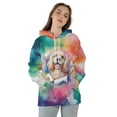 thumbnail image 4 of Funny Watercolor Adorable Cocker Spaniel Peeking Through Torn Paper Effect All Over Print 3D Hoodie Unisex Merch Hoodies Cockers Dog Lover Gifts - 00026, 4 of 6