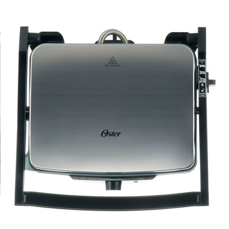 Oster 3-in-1 Panini Maker | Indoor Grill | Grill, Black