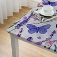 thumbnail image 5 of Acheng Butterflies Flowers Lavender Square Fitted Tablecloth 100% Polyester Fiber 40*40, 5 of 8