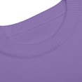 thumbnail image 5 of Gibobby Suéter de Cuello Redondo para Mujer, Suéter de manga larga suave al tacto para mujer, cuello redondo, ajuste clásico(Morado,XG), 5 of 5