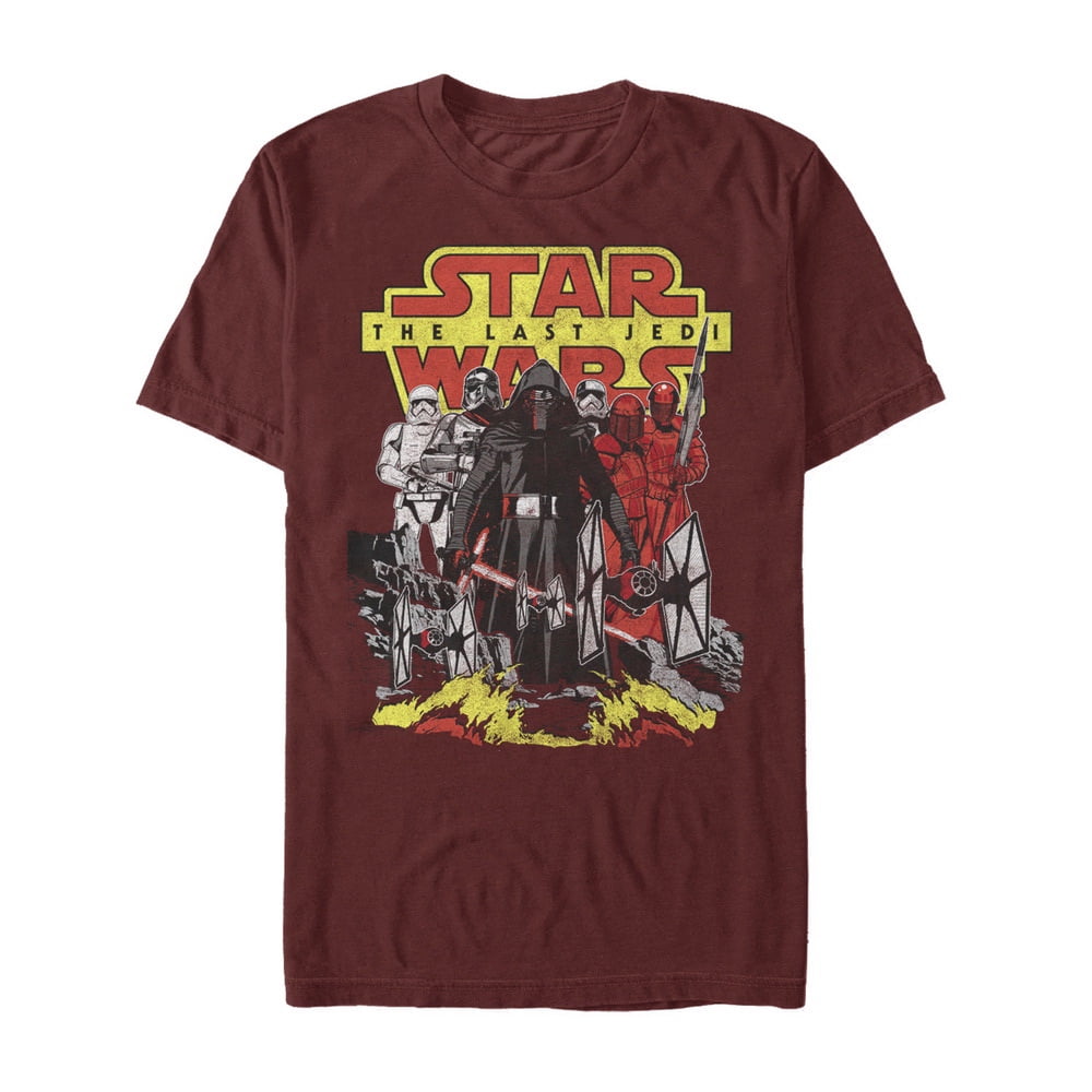 Men's Star Wars The Last Jedi First Order Defense Graphic Tee Cardinal 3X Large