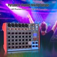 thumbnail image 2 of Consola de mezclado Irfora AG-8 Consola mezcladora portátil de 8 canales Mezclador de audio digital + 48V Phantom Power Admite conexión BT / USB / MP3 para grabación de música DJ Network Liv Irfora Consola de mezclado, 2 of 6
