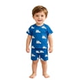 thumbnail image 3 of Gyexs Boys Cotton Shorts Set 2 Piece Summer Clothes Toddler Excavator Print Cute Outfits Blue, 7-8 Years, 3 of 4