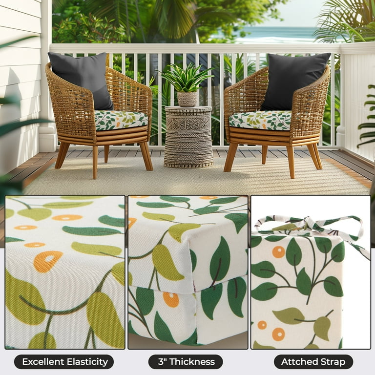 Waterproof Outdoor Dining Chair Cushions Set of 4, Patio Furniture