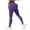 Purple, variant on 4 Way Stretch Leggings Women's High Waisted Seamless Yoga Leggings with Pockets, Butt Lifting Stretchy Workout Gym Pants Active Wear Purple L