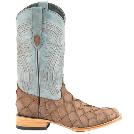 

Ferrini Mens Bronco Pirarucu Square Toe Boots Mid Calf