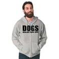 thumbnail image 5 of Anti Social Dog Lover Pet Puppy Owner Zip Up Hoodie Men's Women's Brisco Brands X, 5 of 6