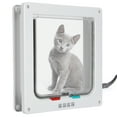 thumbnail image 3 of Porte pour Animal en Plastique, Porte à Rabat pour Chat à Verrouillage 4 Sens pour Portes Intérieures et Extérieures, Porte pour Animal Résistante aux Intempéries, Porte Rabattable pour Chat en Plastique avec Vis pour la Maison pour l'Intérieur et l'Extérieur, 3 of 7