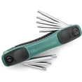 thumbnail image 1 of 8 Piece Folding Torx Key Set, T9 - T40 With Tempered Alloy Steel Construction And Bi-material Comfort Grip, 1 of 5