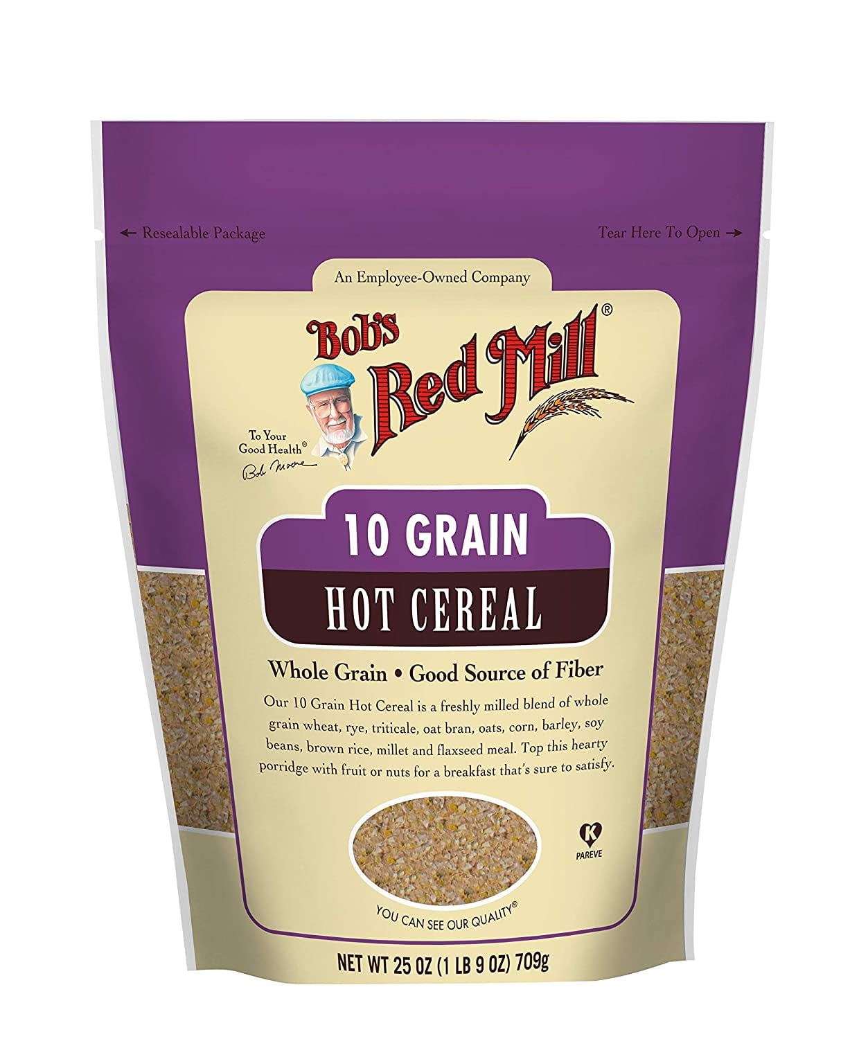 Bob's Red Mill, 10 Grain Hot Cereal, Whole Grain, 25 oz