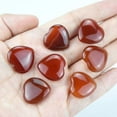 thumbnail image 4 of Marrywindix 15 Packs 0.8 Inch Healing Crystal Natural Red Agate Heart Love Carved Palm Worry Stone Chakra Reiki Balancing, 4 of 7