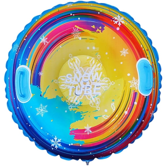 Snow Tube, Inflatable Snow Sled for Kids and Adult, Thickened Heavy Duty Hard Bottom Sleds for Snow, Winter Toys for Outdoor Sledding Snow Sports