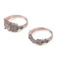 thumbnail image 2 of 1 par de anillos para mujer/juego de anillos de compromiso de boda rellenos de oro rosa, 2 of 3