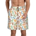 thumbnail image 2 of Uemuo Simple Drawing Pattern Men's Swim Trunks Hawaiian Beach Bathing Suit Swimsuits Beach Quick-Dry Shorts with Pockets-Small, 2 of 9