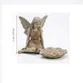 thumbnail image 4 of Garden Decor, Garden Statue with Leaf Bird Feeder, Outdoor Fairy Statue Sculpture, Resin Outdoor Statues Bird Feeders for Outside Patio Yard, Gift for Women, 4 of 6