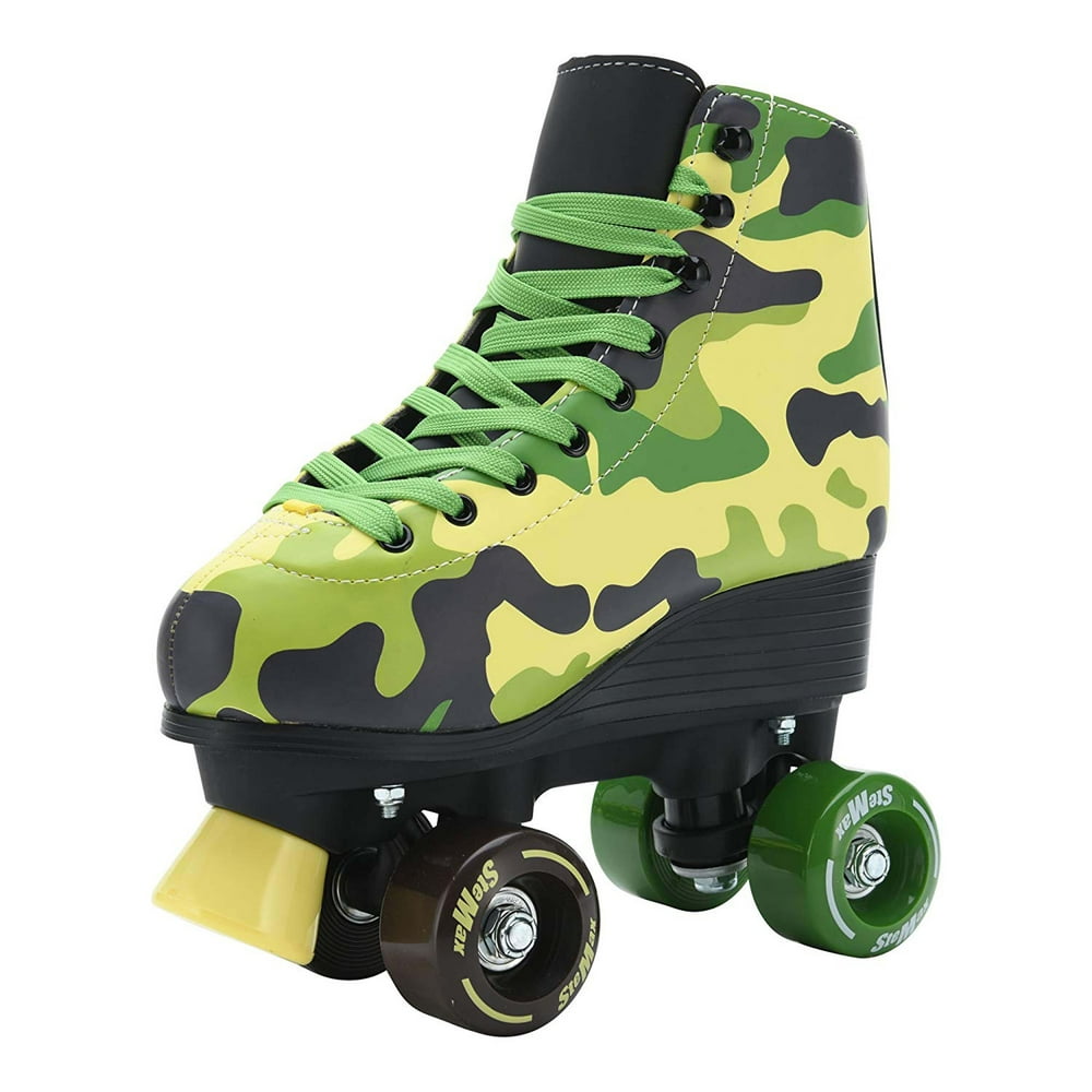 Quad Roller Skates for Girls and Women Size 7 Women Green Camo Outdoor