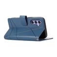 thumbnail image 4 of DF-06 For Samsung Galaxy A55 5G Wallet Case Line Imprinted Leather Phone Cover - Blue, 4 of 5