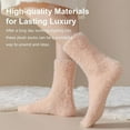 thumbnail image 3 of Women Fuzzy Socks Cozy Fluffy Socks Topboutique Winter Warm Slipper Socks Microfiber Soft Home Sleeping Socks Plush Soft Socks 5 Pairs, 3 of 8