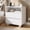 White, variant on Aufeile Dresser for Bedroom, 6 Drawer Dresser & Chest of Drawers, 53" Modern Chest of Drawers with Curved Profile Design, Wood Dresser Storage Organizer for Adults, Black