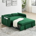 thumbnail image 5 of Convertible Sofa Bed,3 in 1 Sleeper Sofa with 2 Pillows and Adjustable Backrest for Living Room Office,Green, 5 of 9