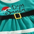thumbnail image 3 of PENGXIANG Kid Noël Robe Col Rond Lettre Manches Longues Robe avec Ceinture Santa Chapeau, 3 of 6
