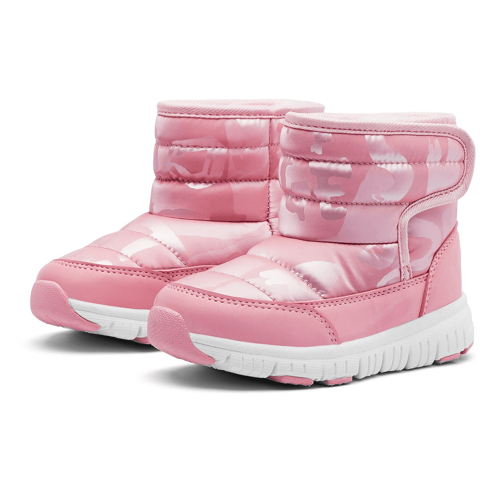 Toddler/Little Kid HOBIBEAR Toddler Snow Boots for Boys Girls Kids Outdoor Winter Shoes  