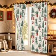 thumbnail image 3 of Manfei Christmas Tree Blackout Curtains Green Window Curtains Pack of 2 (38x45 Each), Olive Cream, 3 of 6
