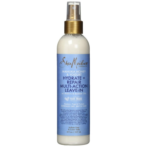 Shea Moisture Manuka Honey And Yogurt Hydrate Plus Repair Multi-Action Leave-In, 8 Ounce