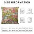 thumbnail image 5 of PIKWEEK Chinoiserie Throw Pillow Covers Chic Asian Scenic Pillow Cover Pagoda Kelly Green and Pink Pillowcase Farmhouse Home Decorative Cushion Covers for Sofa Bedroom, 5 of 5