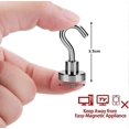 thumbnail image 2 of Magnetic Hooks 16pcs 18lbs Magnet Hooks Neodymium Magnets With Hooks For Kitchen Garage Gift, 2 of 4