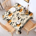 thumbnail image 2 of Black Cat Pumpkin Halloween Pattern Square Tablecloth,Waterproof Square Table Cover,Wipeable Spillproof Washable Table Cover for Home Kitchen Party Decor 42"X42"(107x107cm), 2 of 6