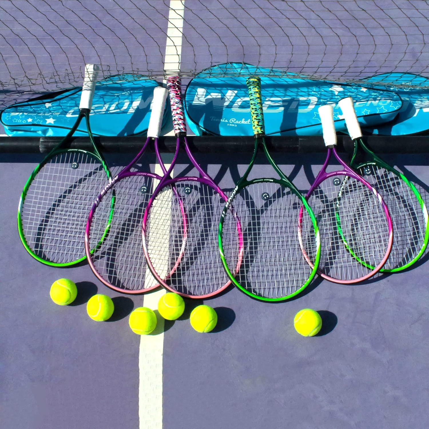 19" 23" 25" Kids Tennis Racket Junior/Youth Tennis Racquet with Tennis Ball Carry Bag Overgrips Vibrations Dampers...