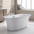 thumbnail image 6 of Bathhaus Oval Double Ended Freestanding Lucite Acrylic Bathtub with a Chrome Mechanical Pop-up Waste and Chrome Center Drain with Internal Overflow, 6 of 6