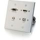 C2G HDMI VGA 3.5mm and USB Pass Through Double Gang Wall Plate ...