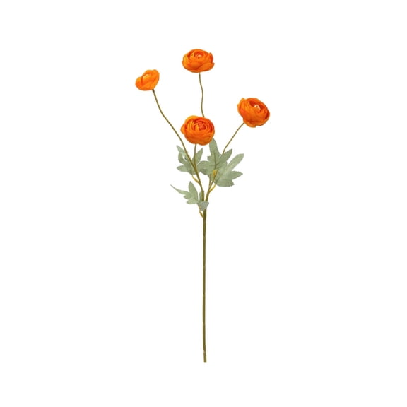 SLYNSHome Fake Peony Artificial Silk Flowers for Vase Orange Faux Peonies Branches with Stems for Table Centerpieces Wedding Arrangements Decorations