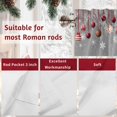 thumbnail image 7 of Valances for Windows Christmas Ornaments Red Ball Rod Pocket Short Curtain for bathroom living room bedroom Winter Snowflake on Grey 1 Panel 54x18in, 7 of 7