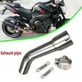 thumbnail image 2 of Motorcycle Modification Exhaust Middle Link Pipe Muffler For Yamaha FZ1 FZ1-N FZ1000 2006-2015 Exhaust Mid-Pipe, 2 of 10
