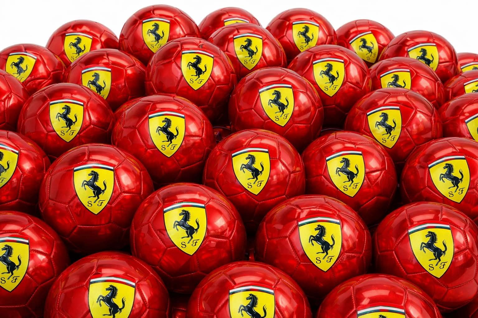 40 pcs case of Ferrari No. 2 Limited Edition Metallic Mini 7 inches size Soccer Ball