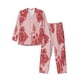 thumbnail image 1 of Balery Red Meat Pijama para Hombre de Dos Piezas con Manga Larga, Conjunto de Dormir y Descanso Suave con Bolsillos-XX-Large, 1 of 7