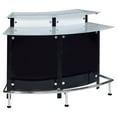 thumbnail image 3 of Keystone Black Curved Glass Top Home Storage Unit Beverage Cabinet | Elegant black finish, curved glass top, organized stemware and beverage storage, 3 of 9