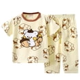 thumbnail image 1 of Ensemble de Pyjamas pour Garçons Tout-Petits, Col Rond, Confort Doux, Pyjamas Classiques Mignons pour Filles 3-4 Ans Vêtements pour Enfants, 1 of 3