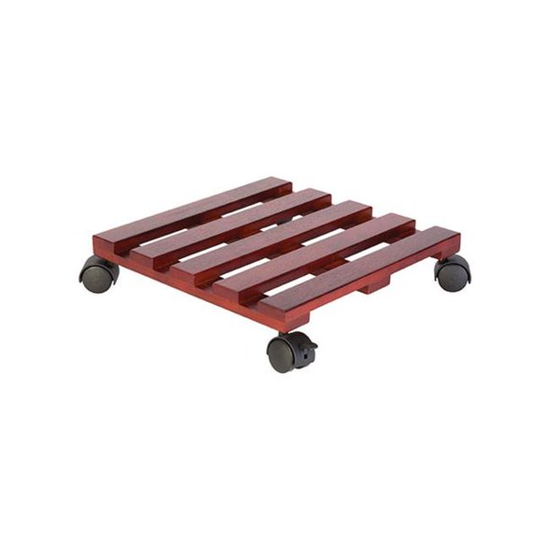 86545 14" Slatted Wood Dolly, Natural