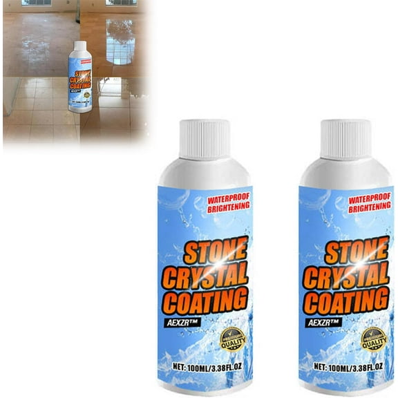 Stone Crystal Coating, Stone Crystal Plating Agent, Marble Stain Remover, Stone Crystal Coating, Effective Brightening Ceramic and Stone Coating For Marble, Granite, Quartz Stone 2pc