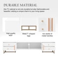 thumbnail image 4 of Harper & Bright Designs Modern TV Stand for 65+ Inch Television, Entertainment Center Media Console Table with Storage, Cabinet Furniture for Living Room, White, 4 of 16